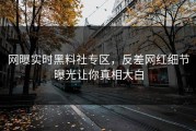 网曝实时黑料社专区，反差网红细节曝光让你真相大白