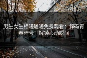男生女生相嗟嗟嗟免费观看:解码青春暗号,解锁心动瞬间