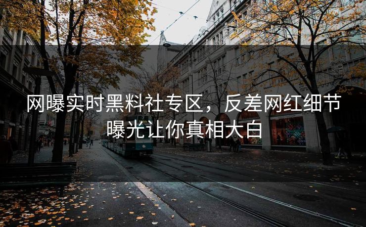 网曝实时黑料社专区，反差网红细节曝光让你真相大白