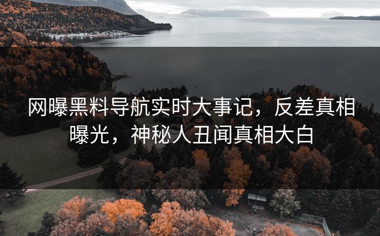 网曝黑料导航实时大事记，反差真相曝光，神秘人丑闻真相大白