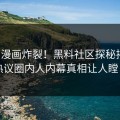 本周漫画炸裂！黑料社区探秘揭秘，热议圈内人内幕真相让人瞠目