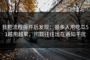 我把流程拆开后发现：很多人用吃瓜51越用越累，问题往往出在通知干扰