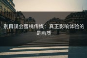别再误会蜜桃传媒：真正影响体验的是画质
